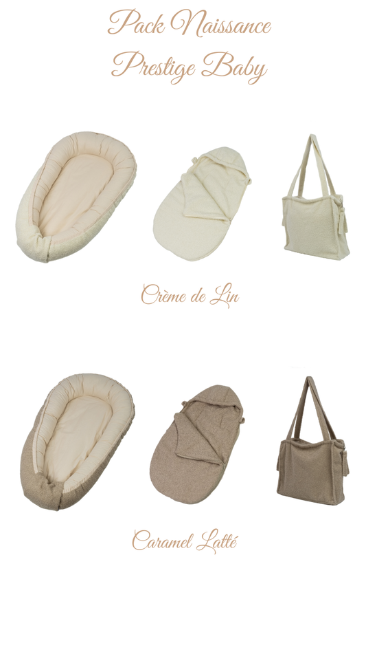 Pack Naissance Prestige Boucles d'Or | Cocon, Nid d’ange & Sac à langer assortis