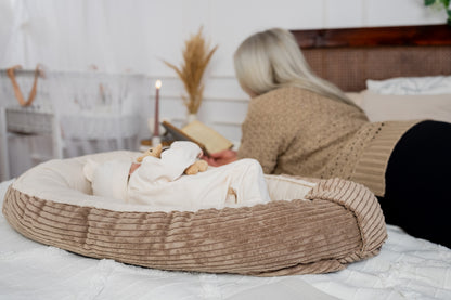 Pack Naissance Prestige Velours d’Amour | Cocon, Nid d’ange & Sac à langer assortis | Tons Neutres