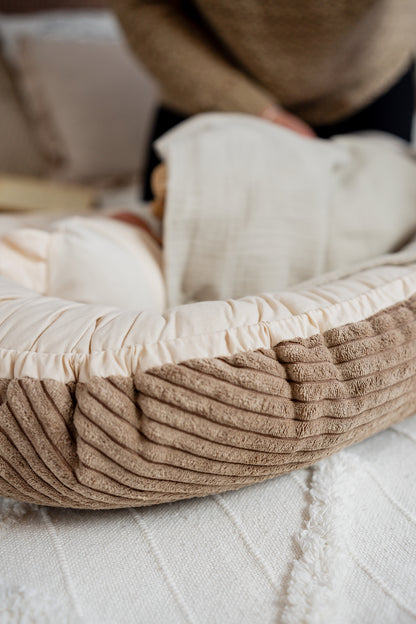 Pack Naissance Prestige Velours d’Amour | Cocon, Nid d’ange & Sac à langer assortis | Tons Neutres