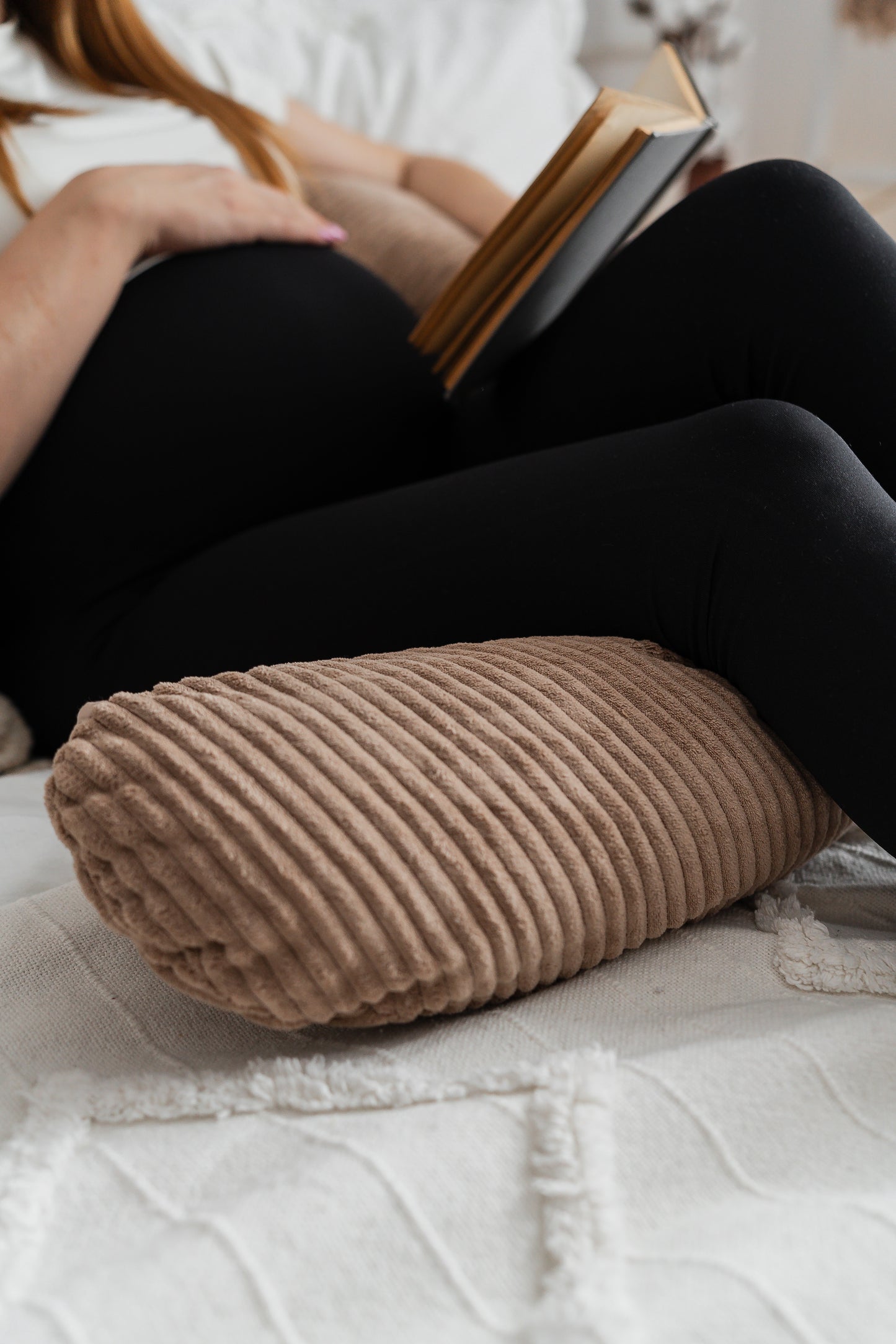 Coussin Prestige Velours d'Amour | Coussin de grossesse & d'allaitement en velours côtelé