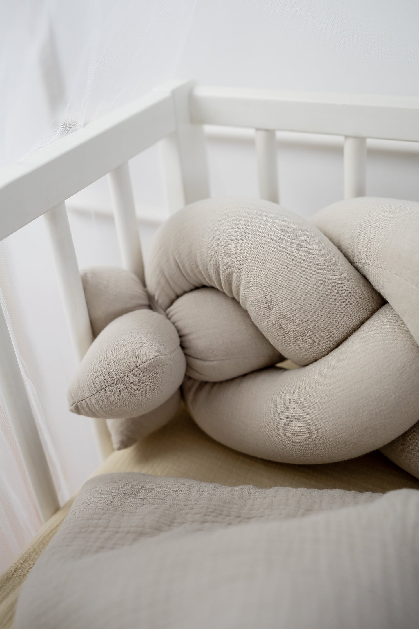 Protège-lit tressé en Mousseline de Coton