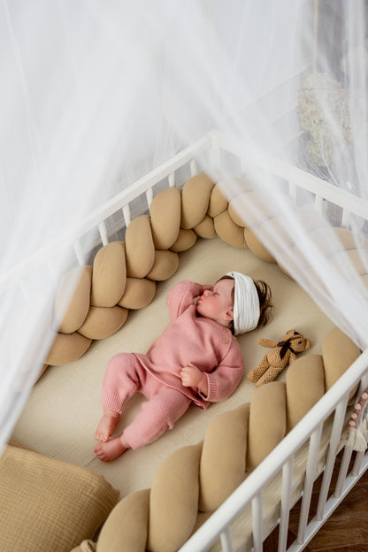 Protège-lit tressé en Mousseline de Coton