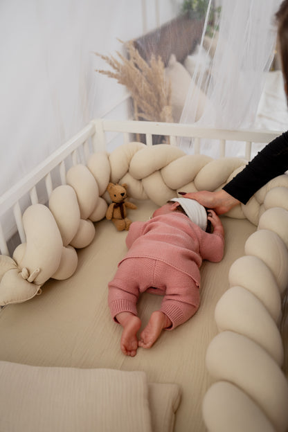 Protège-lit tressé en Mousseline de Coton