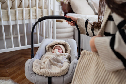 Duo Sortie Bébé Velours d'Amour | Nid d’ange cosy & Sac à langer assortis | Tons colorés