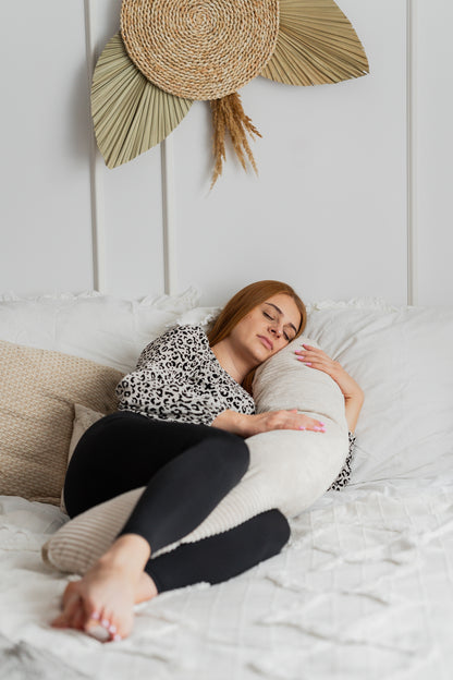 Coussin Prestige Velours d'Amour | Coussin de grossesse & d'allaitement en velours côtelé