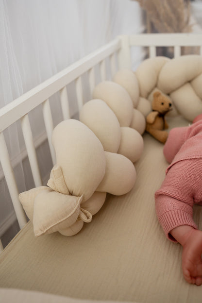 Protège-lit tressé en Mousseline de Coton