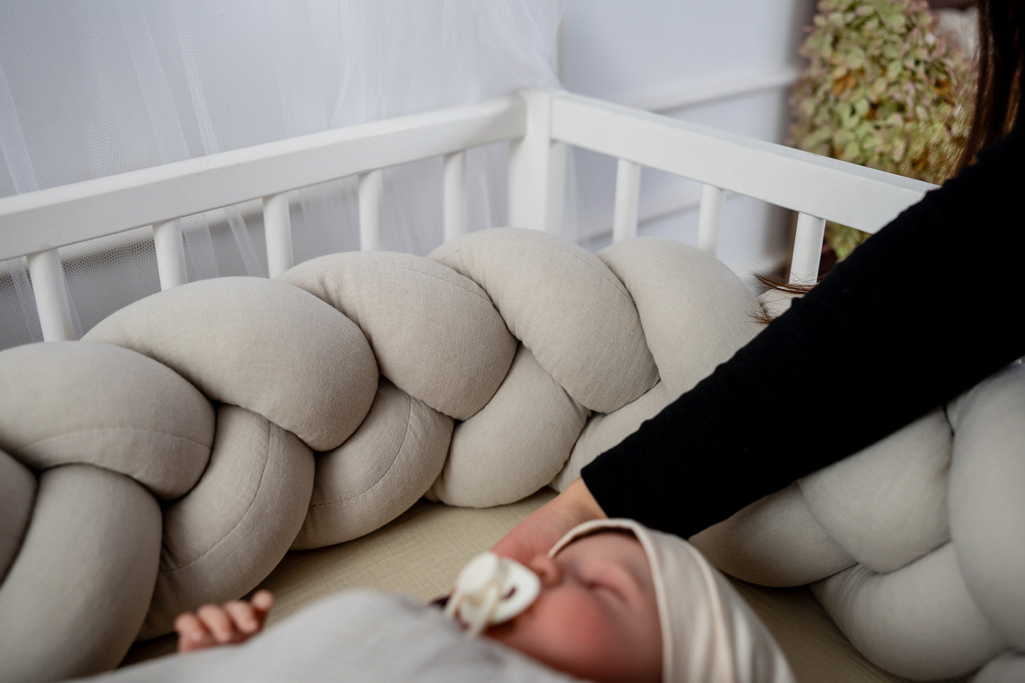 Protège-lit tressé en Mousseline de Coton