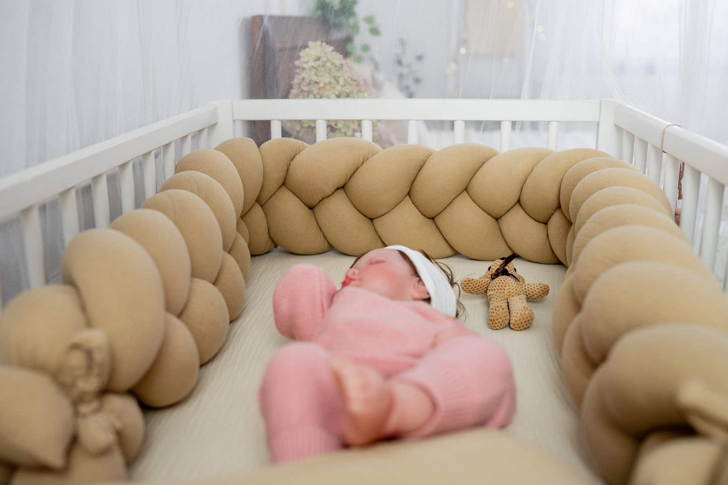 Protège-lit tressé en Mousseline de Coton