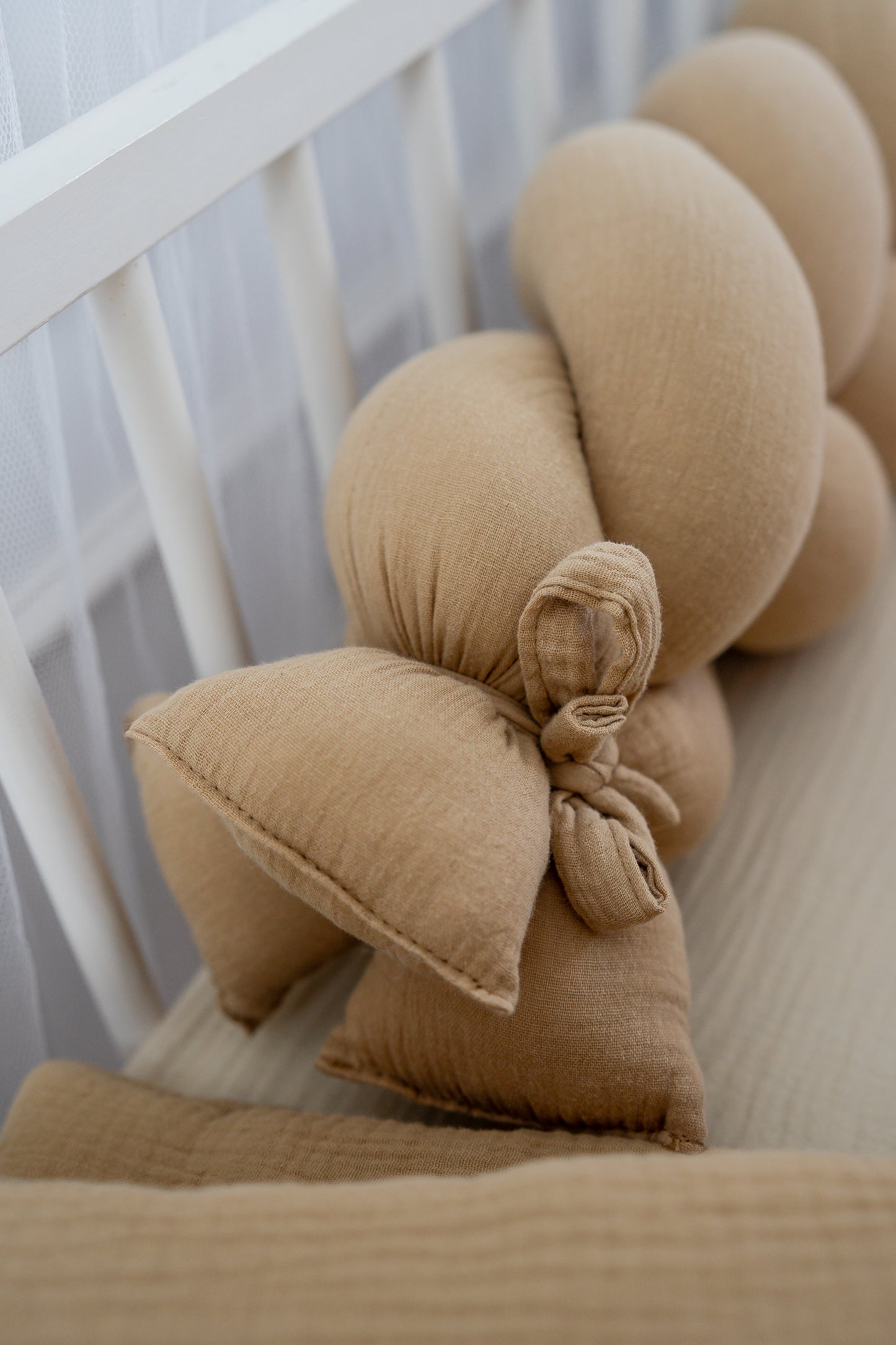 Protège-lit tressé en Mousseline de Coton