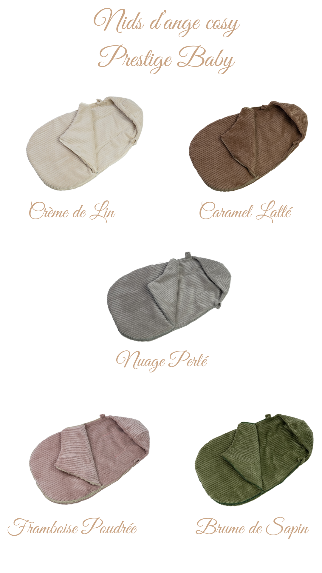 Nid d’ange Velours d’Amour | Nid d’ange bébé cosy et poussette