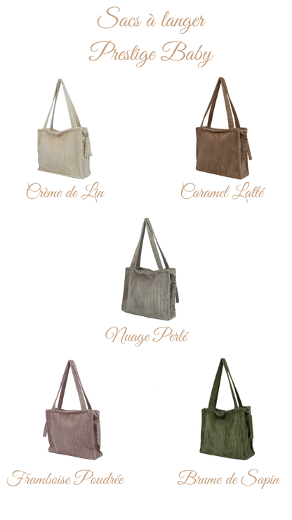 Sac à langer "Velours d'Amour" | Sac à langer poussette avec tapis à langer offert