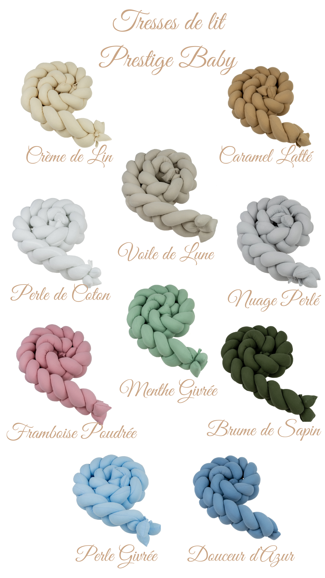 Tresse de lit Prestige | Protège-lit tressé bébé en gaze de coton